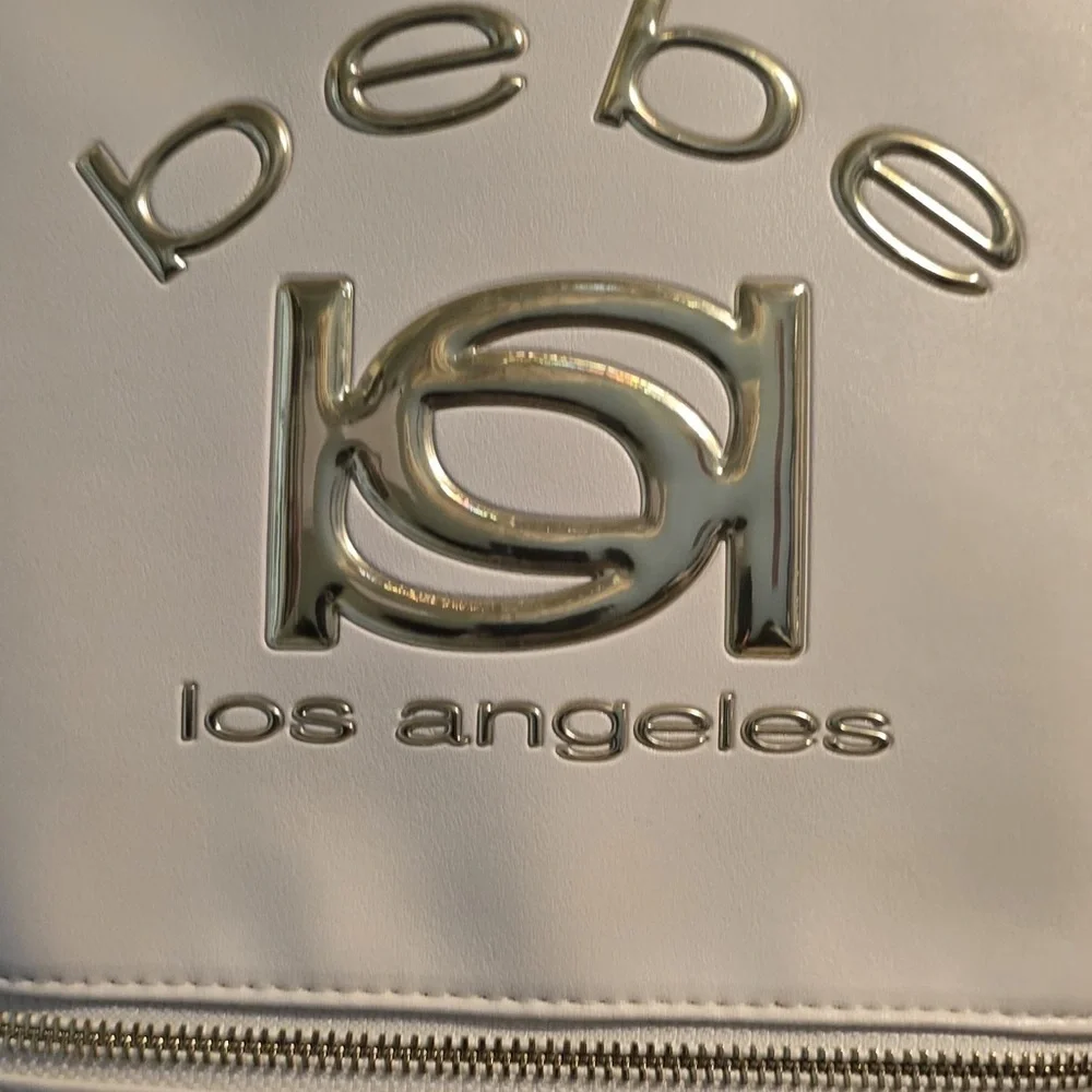 Bebe Cream Backpack with Gold Accents